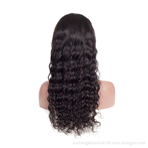 2021 hot wholesale cheap price 100% brazilian virgin human hair loose deep water wave black short wig machine made wig